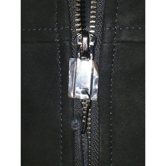 Slate & Stone Mens L Black Bomber Jacket 100% Goat Suede Leather Classic $598 - Picture 5 of 16